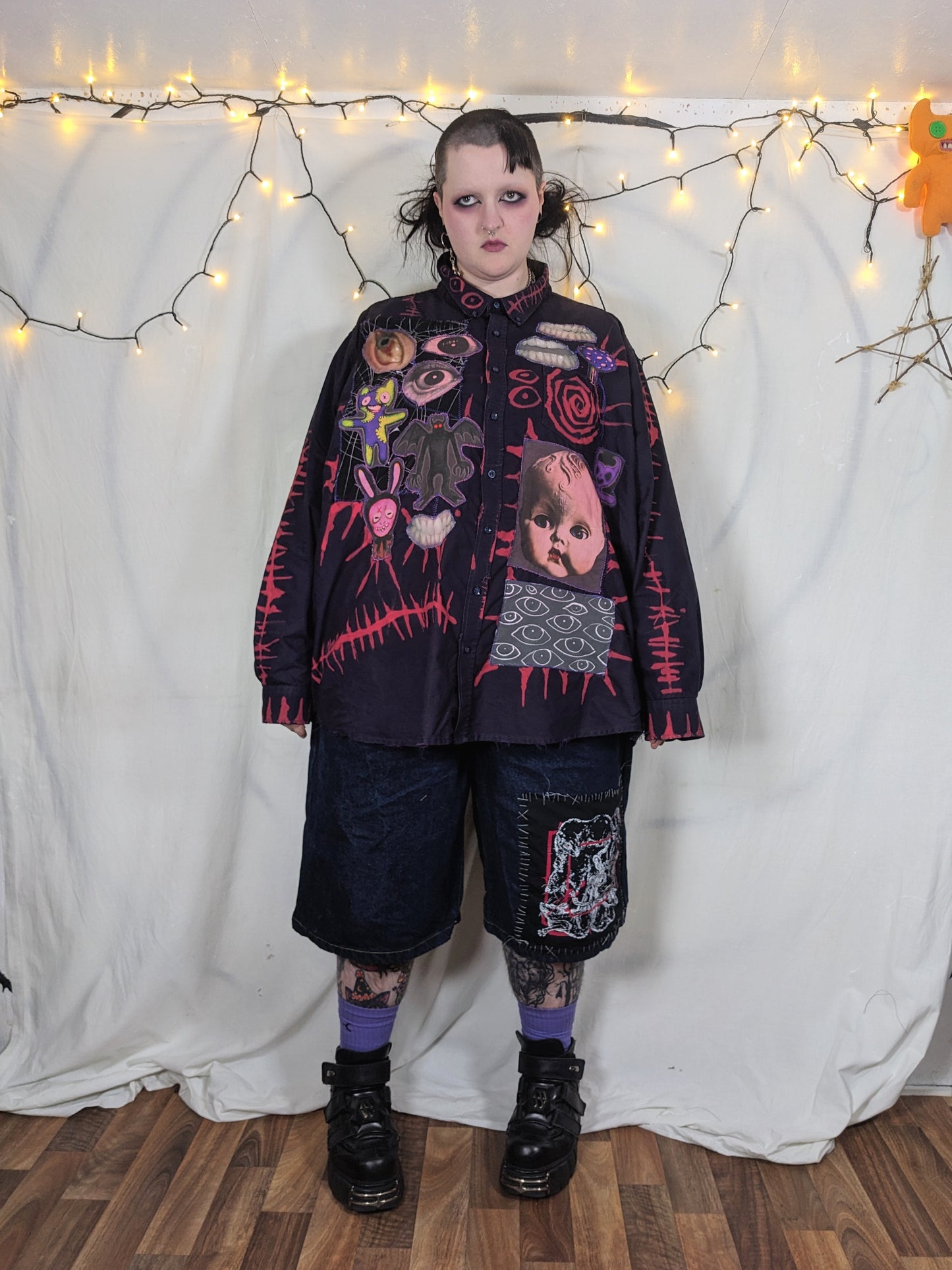 MAGENTA button up 6XL