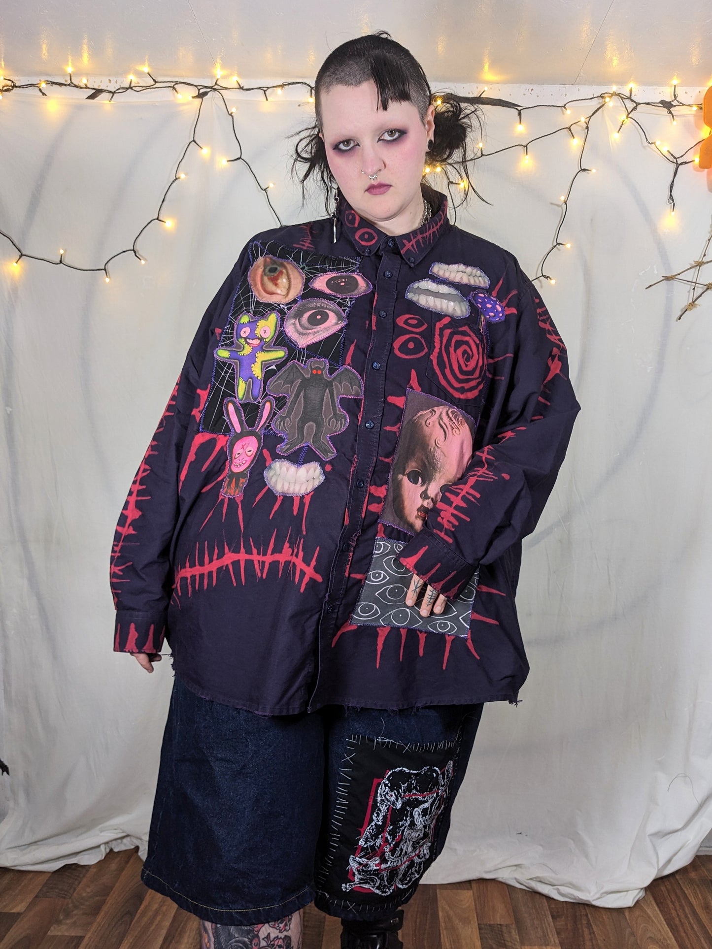 MAGENTA button up 6XL