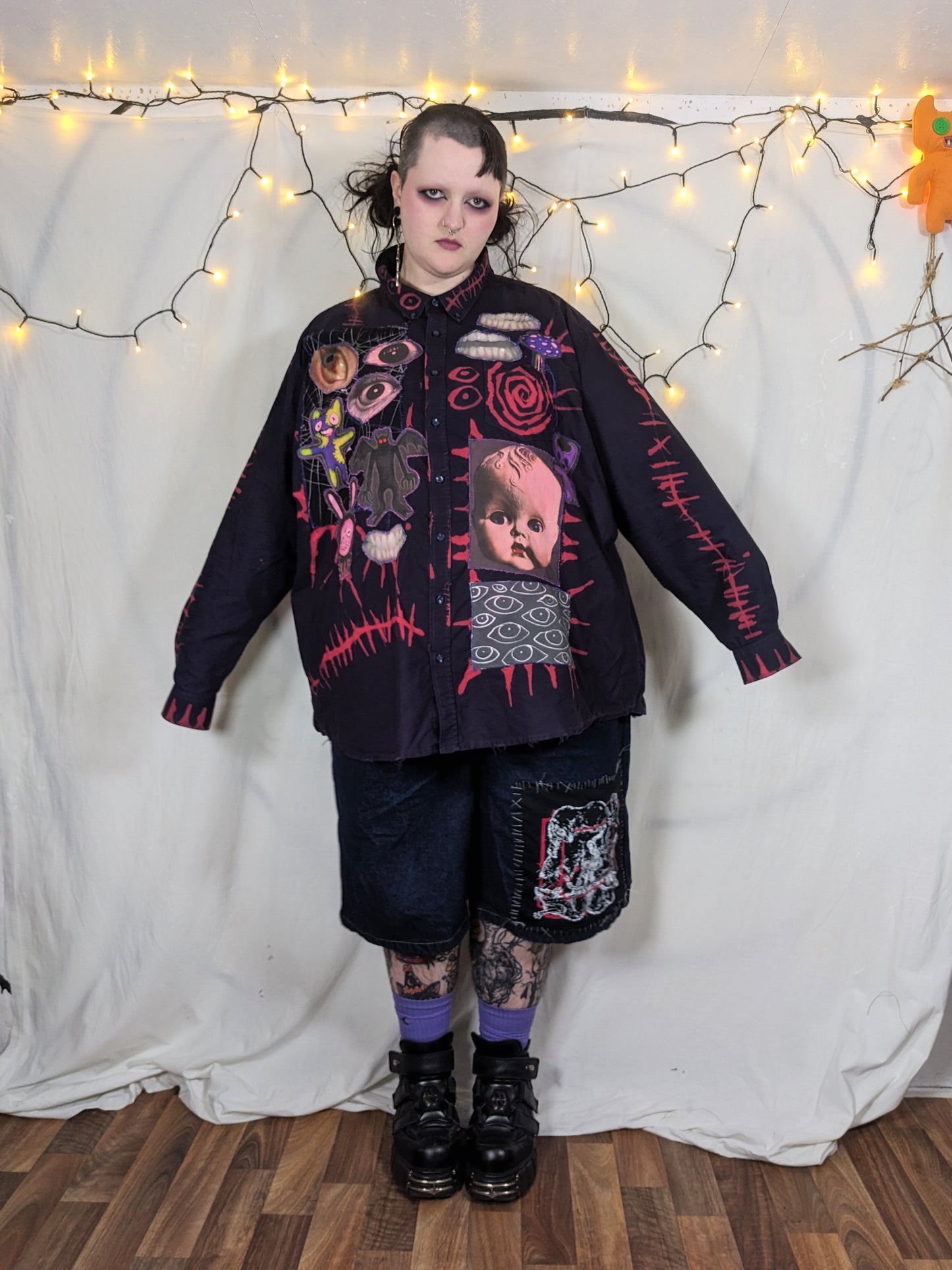 MAGENTA button up 6XL