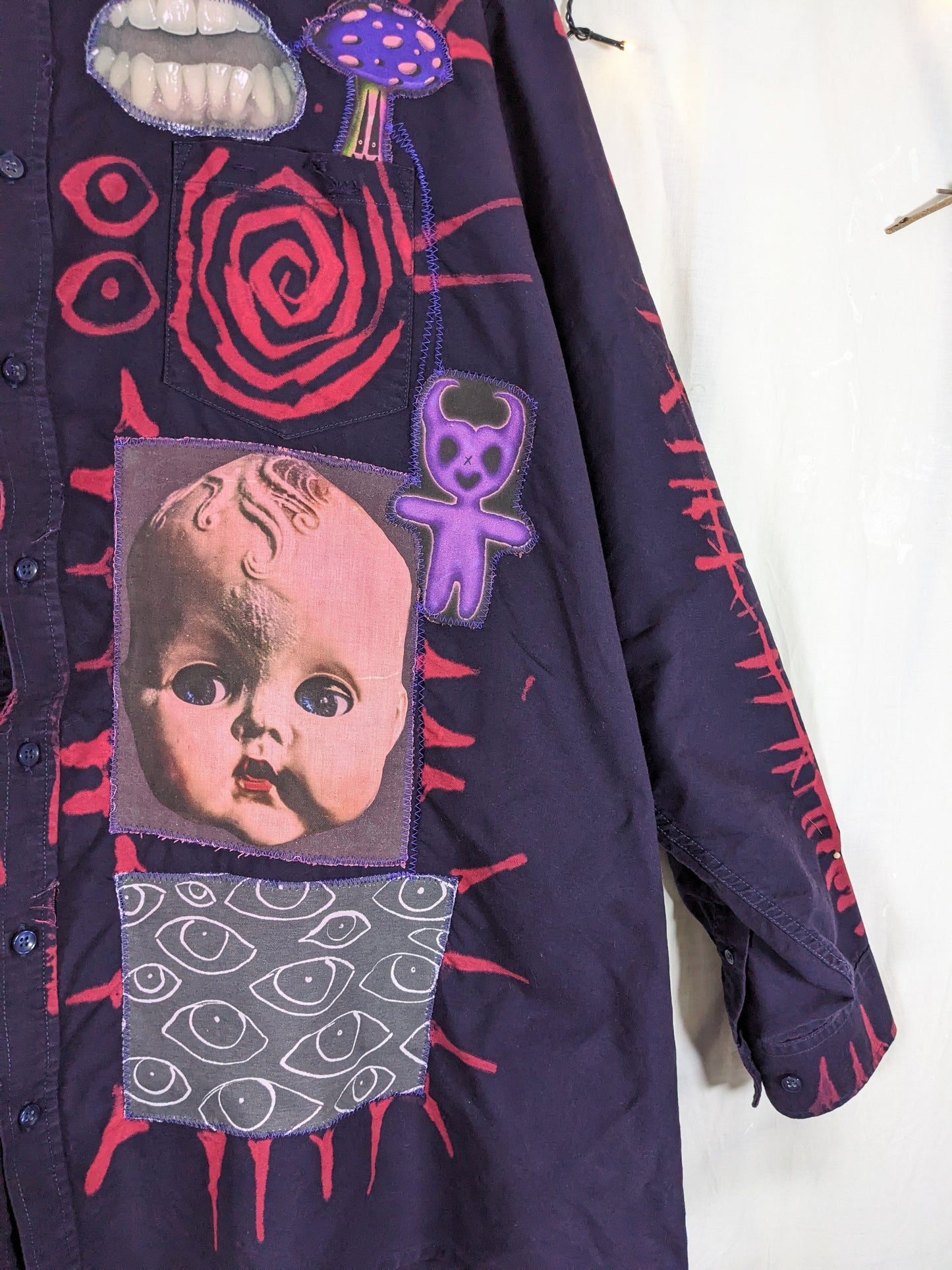 MAGENTA button up 6XL