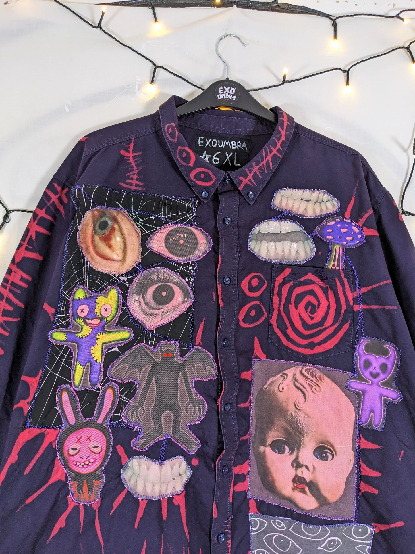 MAGENTA button up 6XL