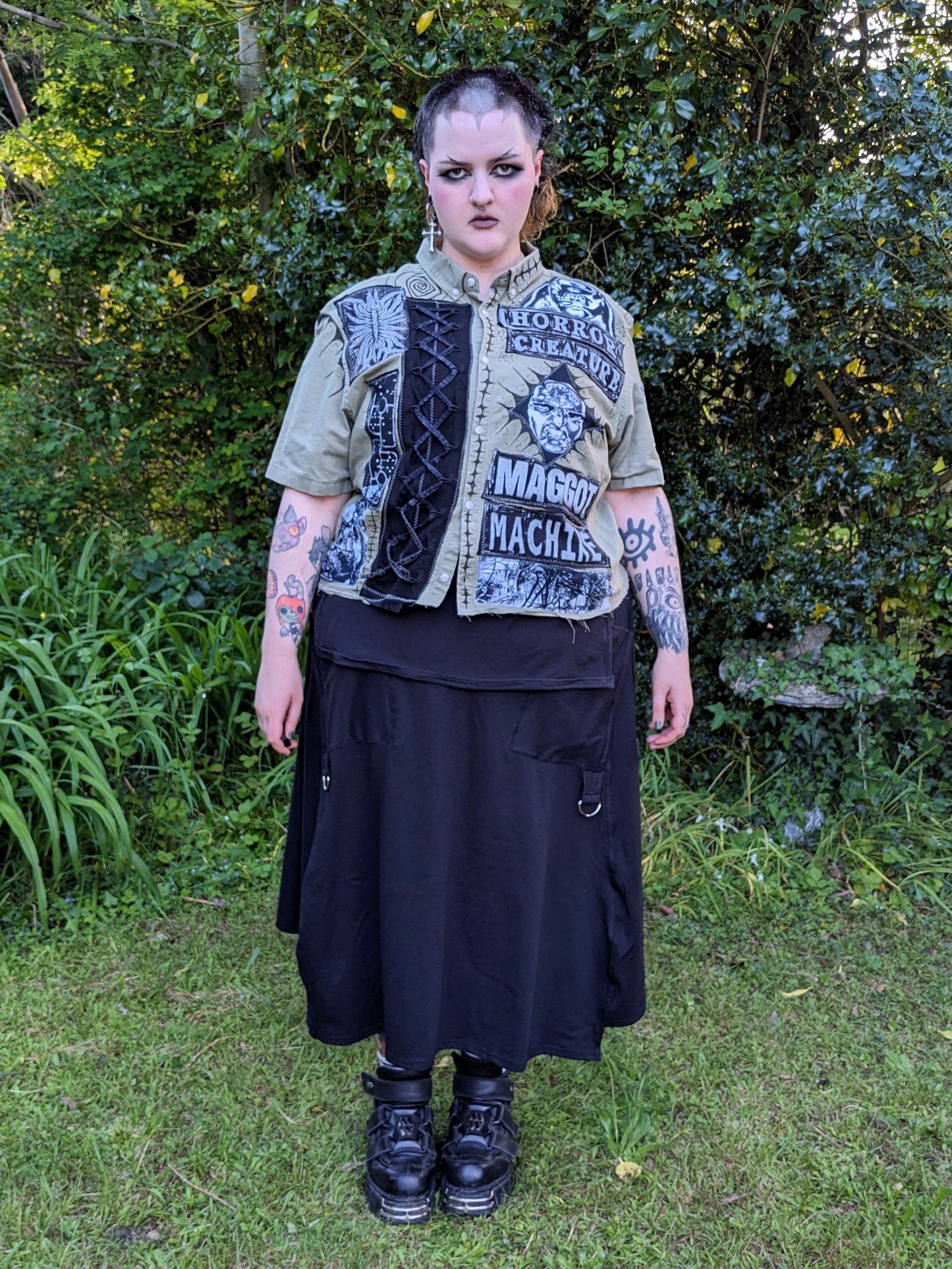 METAL FREAK button up crop (sizing updated soon)