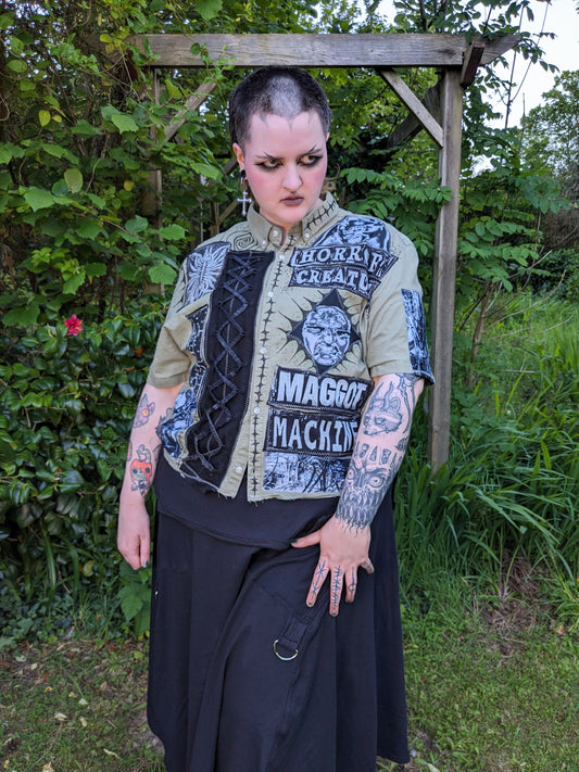 METAL FREAK button up crop (sizing updated soon)
