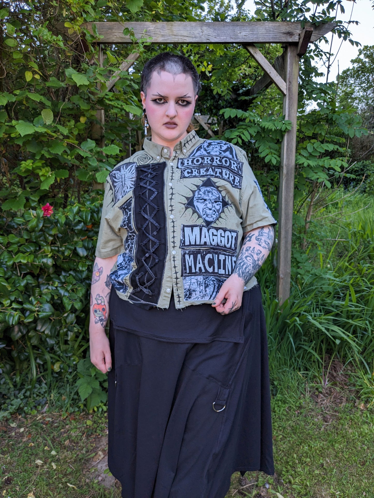 METAL FREAK button up crop (sizing updated soon)