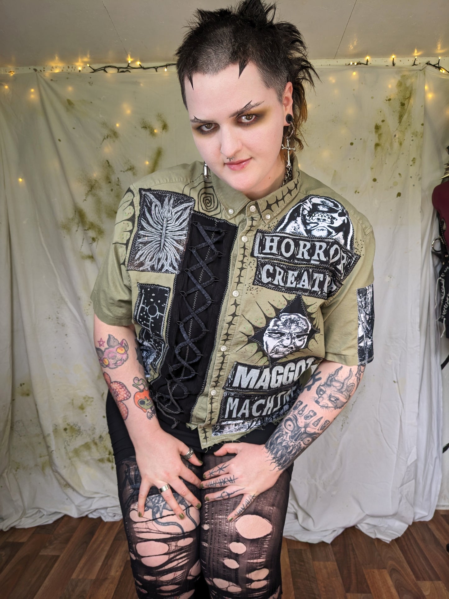 METAL FREAK button up crop XXL