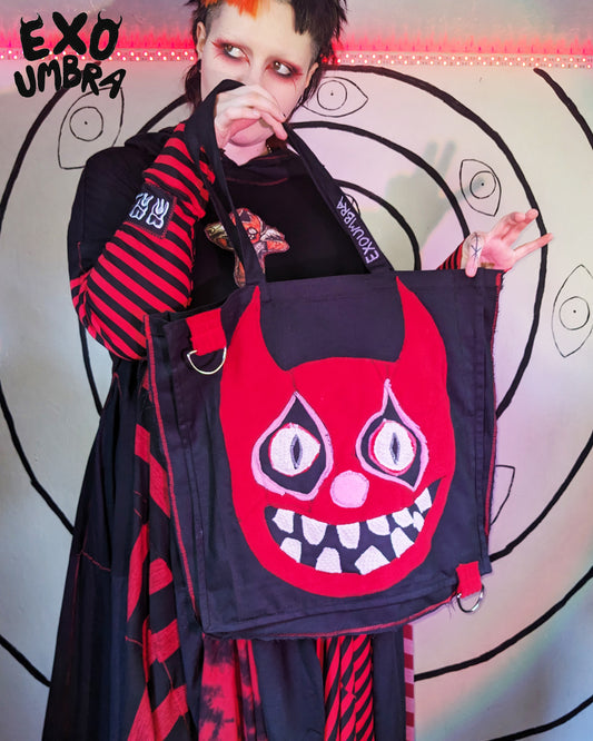 funny devil guy tote